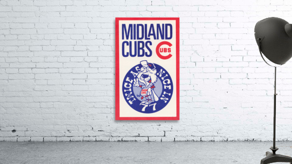 1977 Midland Cubs Norman Johnson Art Poster Wall Preview