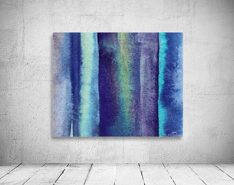 Ocean And Sea Beach Coastal Art Organic Watercolor Abstract Lines V Wall Preview