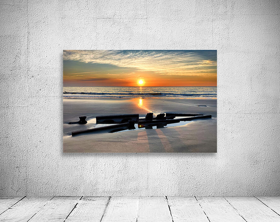 Driftwood Beach Shipwreck Sunrise Wall Preview