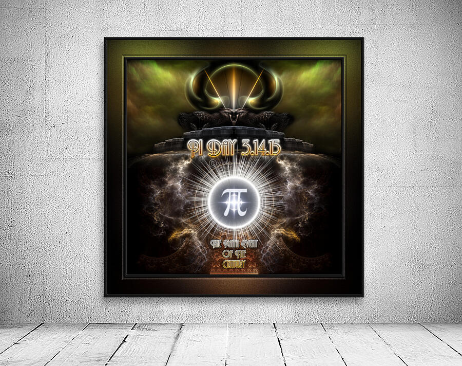 Pi Day 3.14.15 Star Blaze Fractal Art Composition Wall Preview