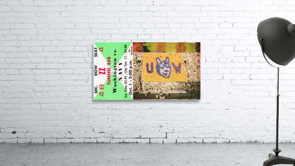 1960 Washington vs. Navy Football Ticket Canvas Wall Preview