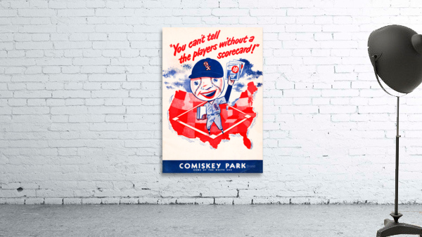 1952 Chicago White Sox Scorecard Canvas by Row One Brand