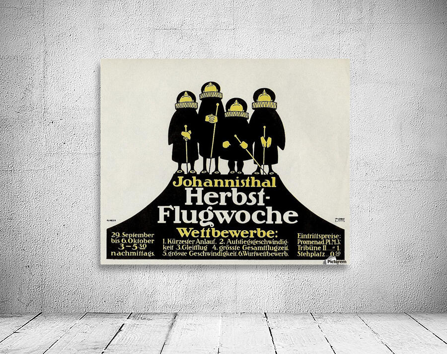 Johannisthal Herbst - Flugwoche old poster Wall Preview