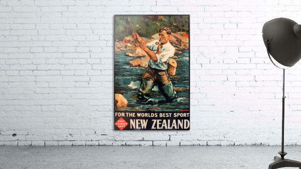 New Zealand Original Vintage Travel Poster by VINTAGE POSTER