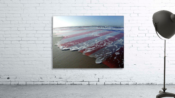  american flag overlay waves Wall Preview