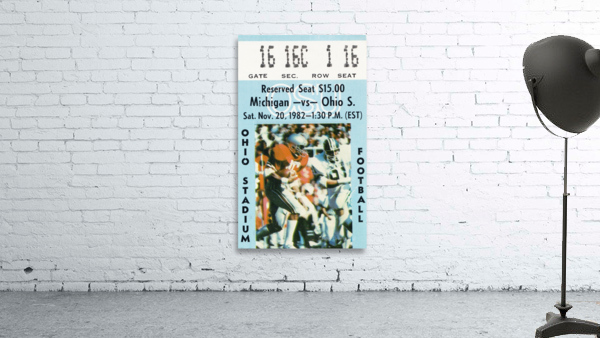 1982 Ohio State vs. Michigan Football Ticket Canvas Wall Preview