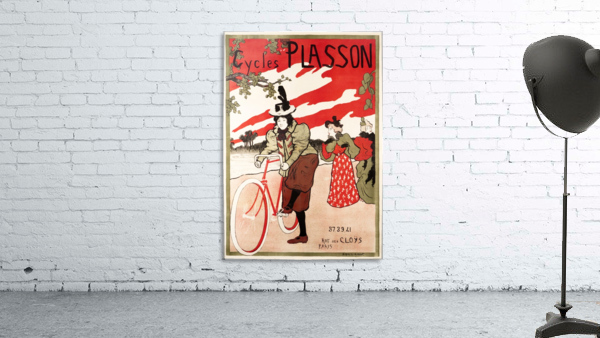 Cycles Plasson old French bicycle advertisement poster by VINTAGE POSTER