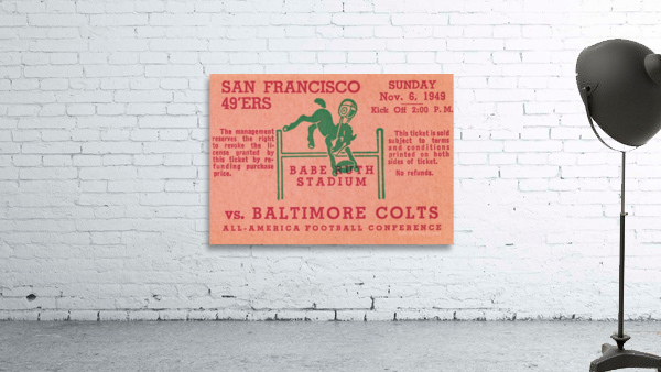 1949 Baltimore Colts vs. San Francisco 49ers Wall Preview