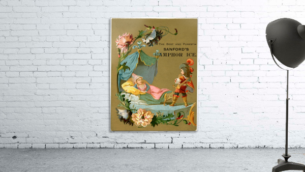 Sleeping Beauty Illustration Graphics Fairy Vintage Poster by VINTAGE POSTER