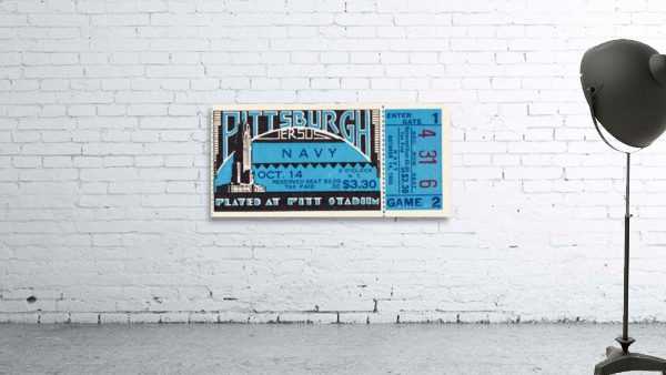 1933 Pittsburgh vs. Navy Football Ticket Art Wall Preview
