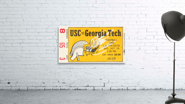 1969 USC vs. Georgia Tech Football Ticket Stub Art Wall Preview
