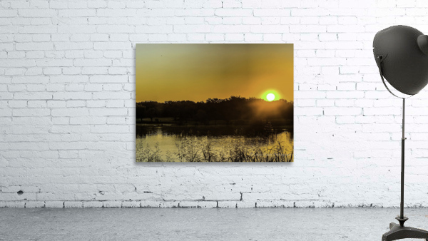 Lake Sunrise In Orange Wall Preview
