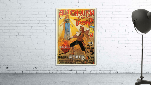 1971 Italian Print Poster Anonimo Art Alla Conquista di un Trono Conquest by VINTAGE POSTER