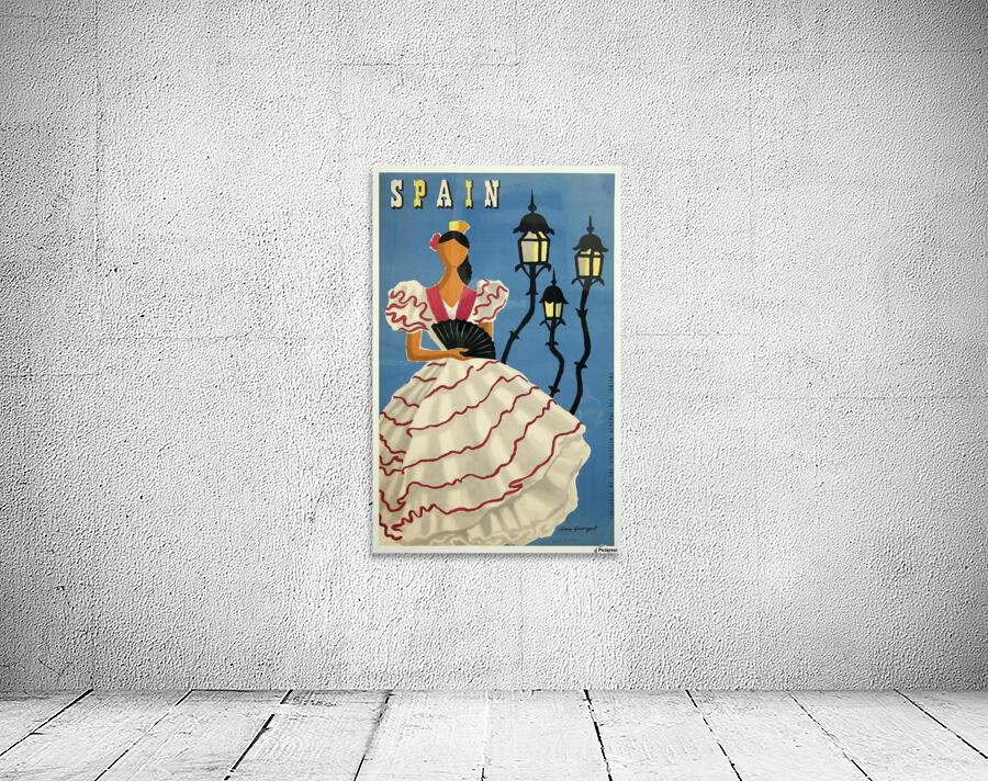 Spanish Tourism Faceless Woman Poster by Guy Georget by VINTAGE POSTER