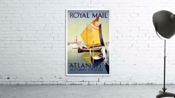 Royal Mail Atlantis Autumn Cruises vintage travel poster by VINTAGE POSTER