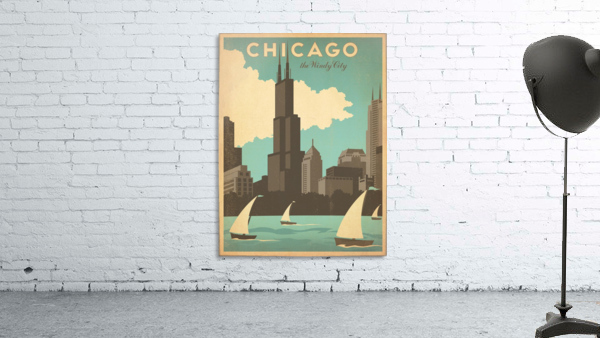 Chicago the Windy City American travel poster by VINTAGE POSTER