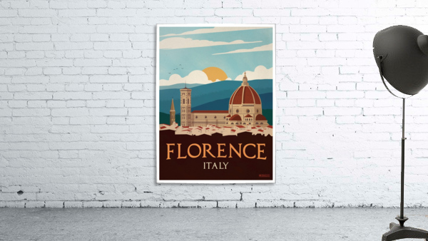 Vintage Florence travel poster by VINTAGE POSTER