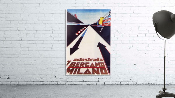 Poster for the highway between Bergamo and Milano Wall Preview