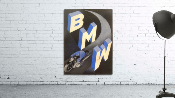 1930 BMW art deco poster by VINTAGE POSTER