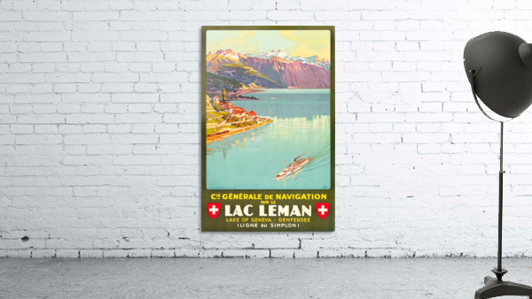 Lac Leman travel poster by VINTAGE POSTER