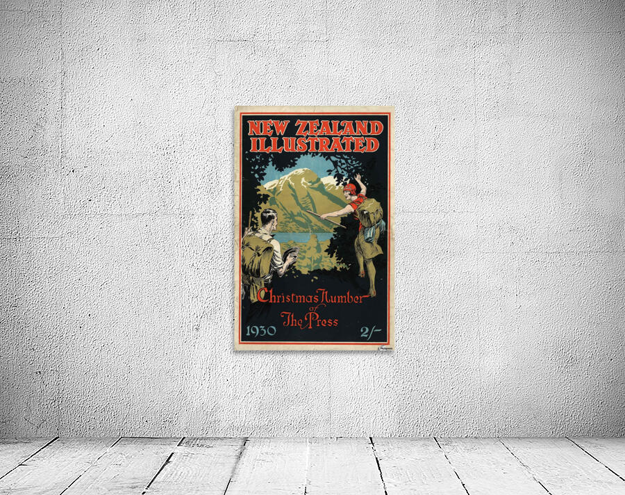 New Zealand Illustrated poster by VINTAGE POSTER