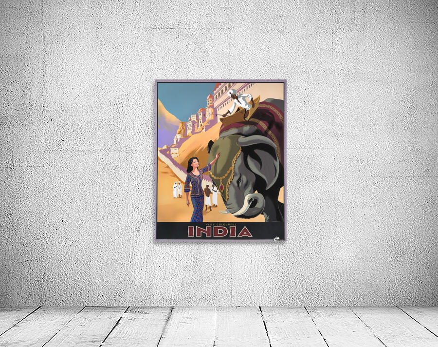 Visit Colorful India Vintage Travel Poster by VINTAGE POSTER