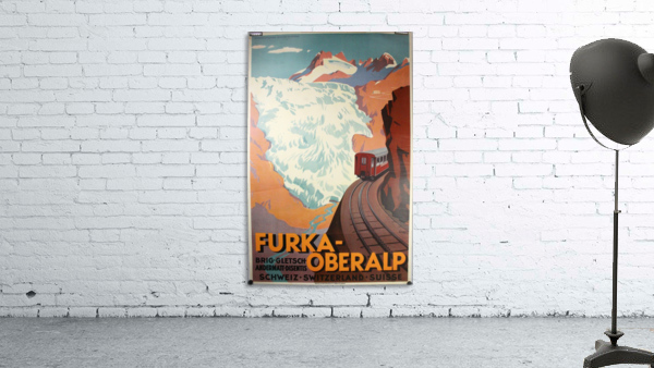 Furka Overalp Swiss Travel Poster by VINTAGE POSTER