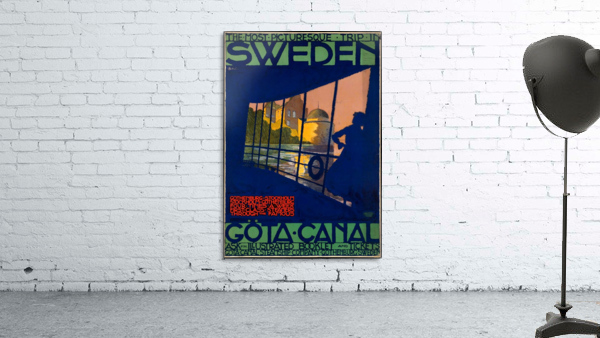 Sweden Gota Canal travel poster by VINTAGE POSTER