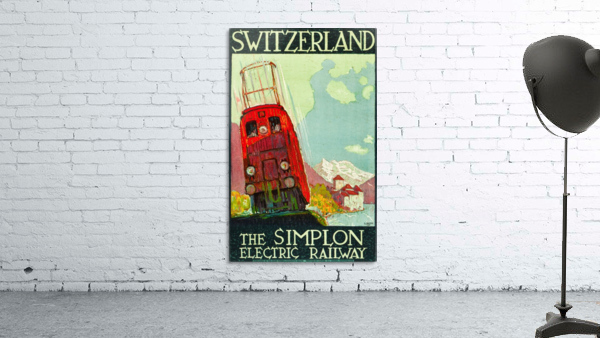 The Simplon Electric Railway, Switzerland Travel Poster by VINTAGE POSTER