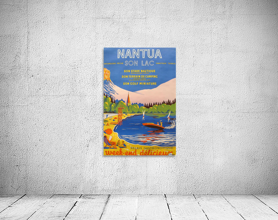 Vintage French Travel Poster for Nantua by VINTAGE POSTER