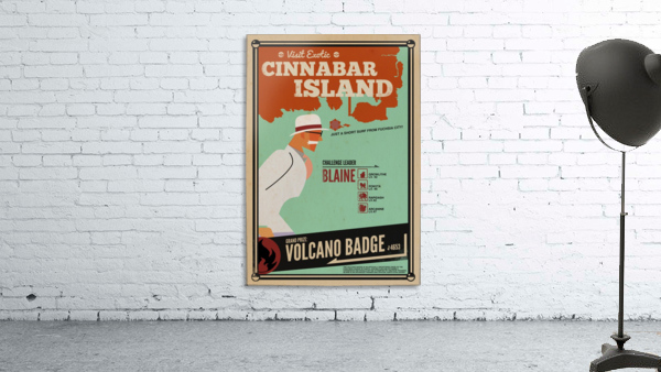 Visit Exotic Cinnabar Island by VINTAGE POSTER