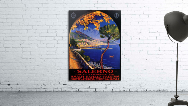 Salerno Amalfi Ravello Paestum Italian Vintage Poster by VINTAGE POSTER