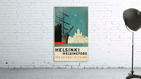 Helsinki, Finland Travel Poster by VINTAGE POSTER