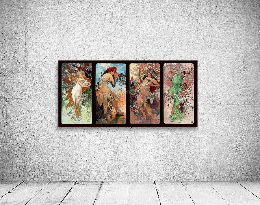 Seasons by Alphonse Mucha Art Nouveau Xzendor7 Old Masters