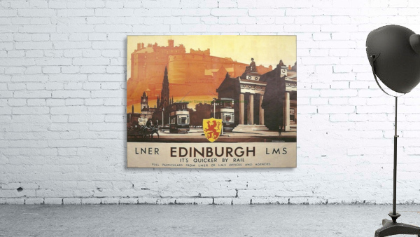 Vintage Travel Poster Edinburgh By Rail by VINTAGE POSTER