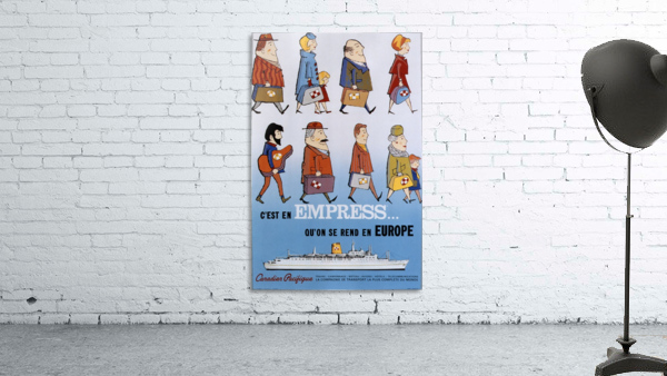 Canadian Pacific Empress via Europe Vintage Advertising Poster Wall Preview