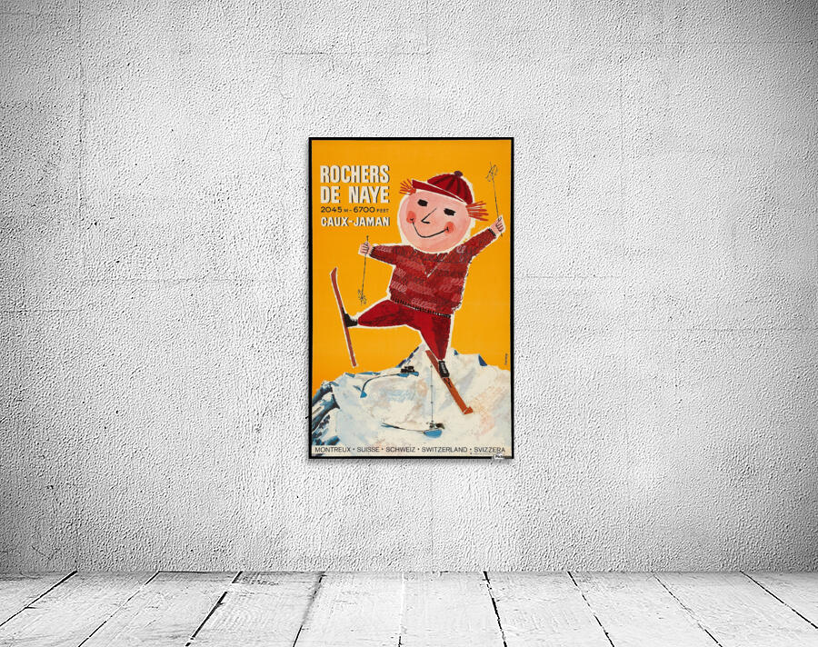 Swiss Ski Travel Poster by VINTAGE POSTER