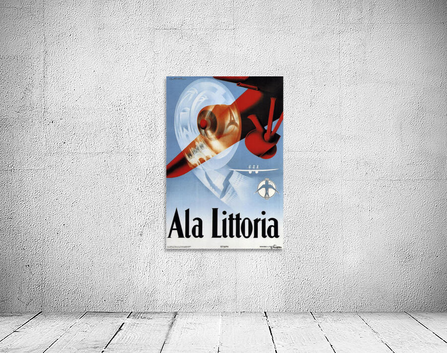 Ala Littoria 1936 Italian poster by VINTAGE POSTER
