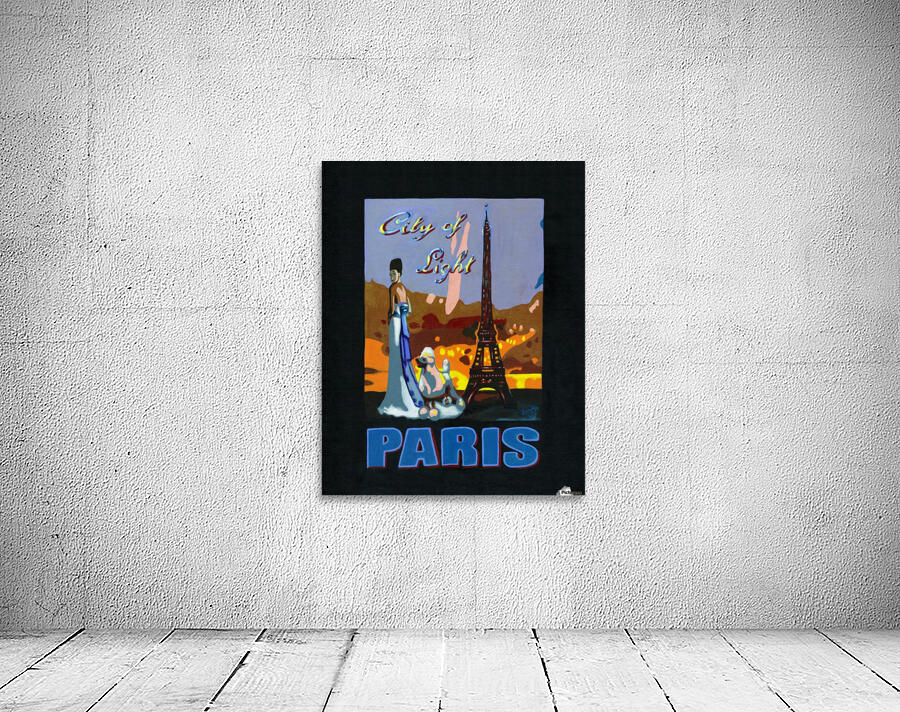 Paris City of Light Travel Poster by VINTAGE POSTER