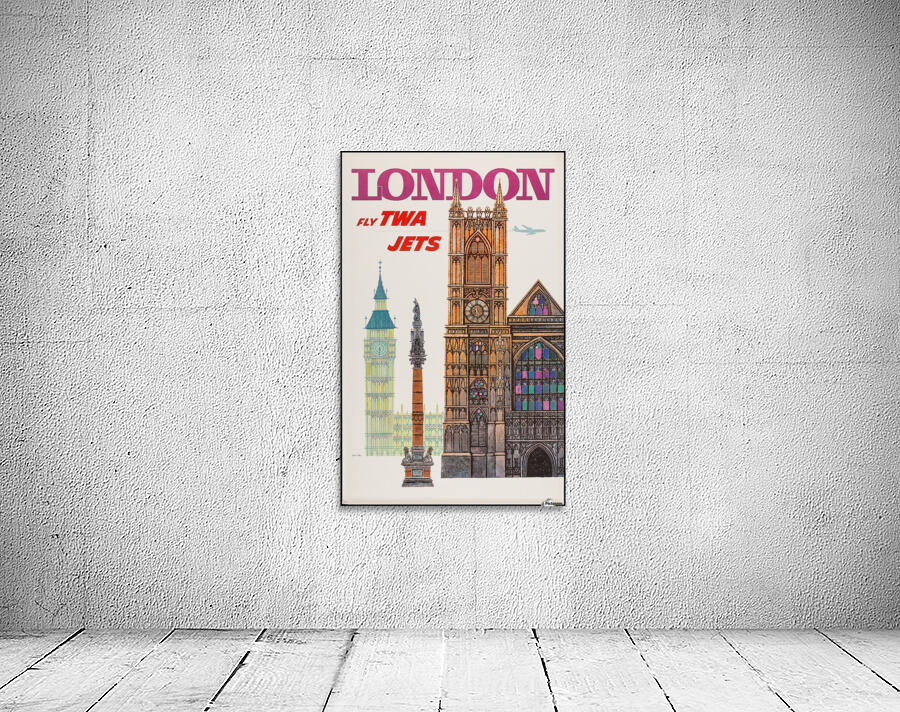 TWA London Vintage Travel Poster by VINTAGE POSTER