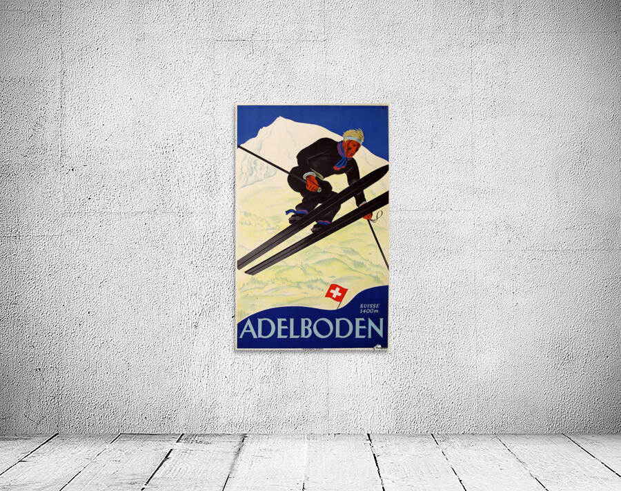 Adelboden Vintage Swiss Poster by VINTAGE POSTER