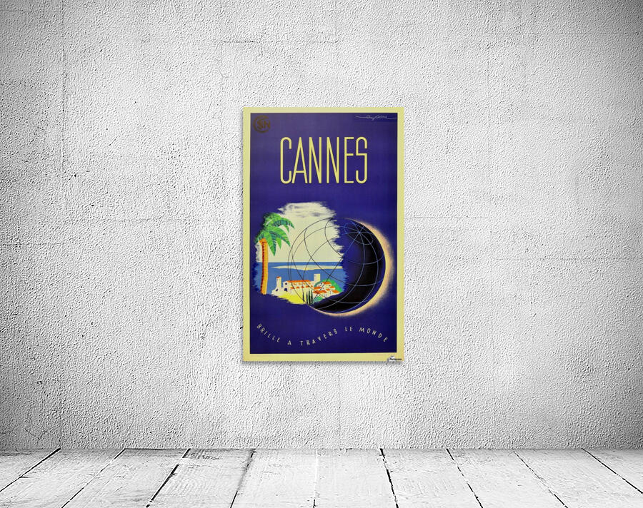 Guy Serre Cannes original vintage travel poster by VINTAGE POSTER