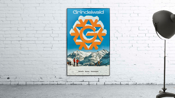 Grindelwald Travel Poster, Switzerland by VINTAGE POSTER