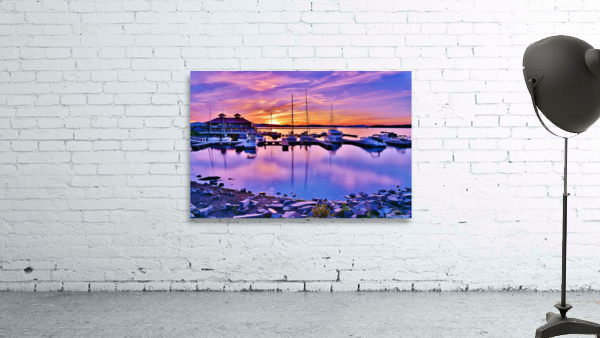 Reflections over Lake Champlain Vermont  Wall Preview