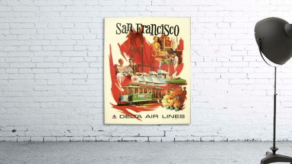 San Francisco Delta Air Lines travel poster by VINTAGE POSTER