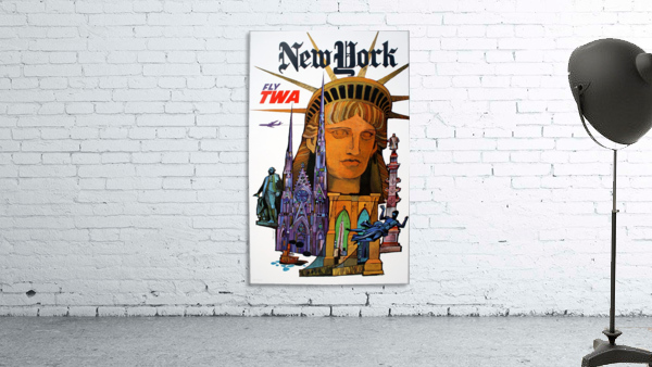 Fly TWA New York travel poster by VINTAGE POSTER