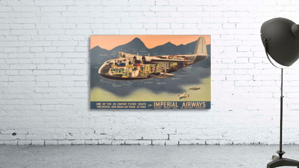 Original Vintage Travel Advertising Poster for Imperial Airways Empire by VINTAGE POSTER