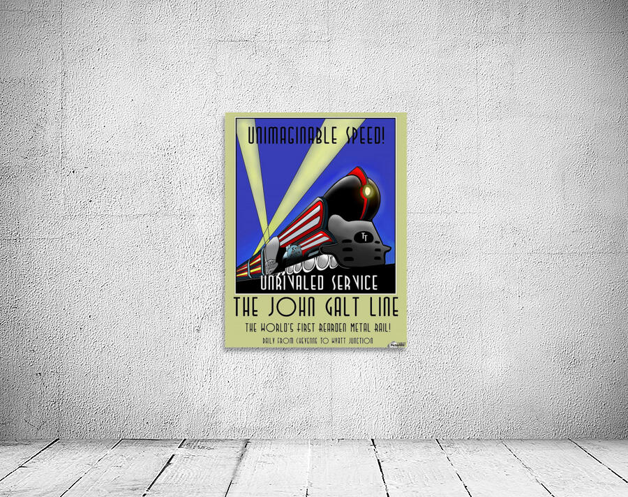 John Galt Line Travel Poster Wall Preview