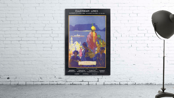 Vintage 1926 travel shipping ships ad for Ellerman shipping line by VINTAGE POSTER