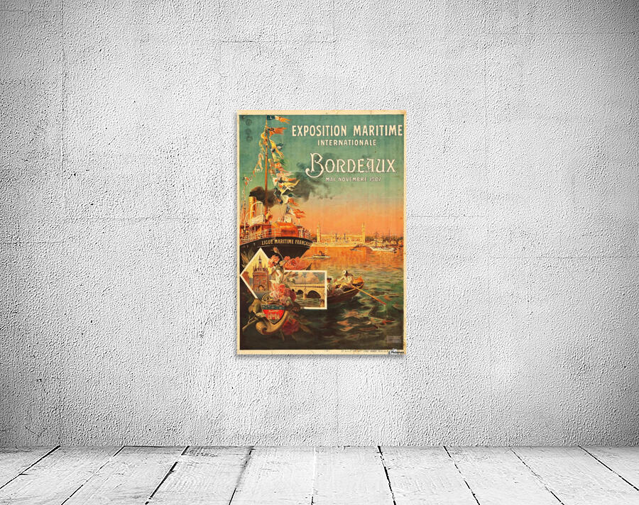 Vintage Poster for Bordeaux International Maritime Exposition 1907 by VINTAGE POSTER